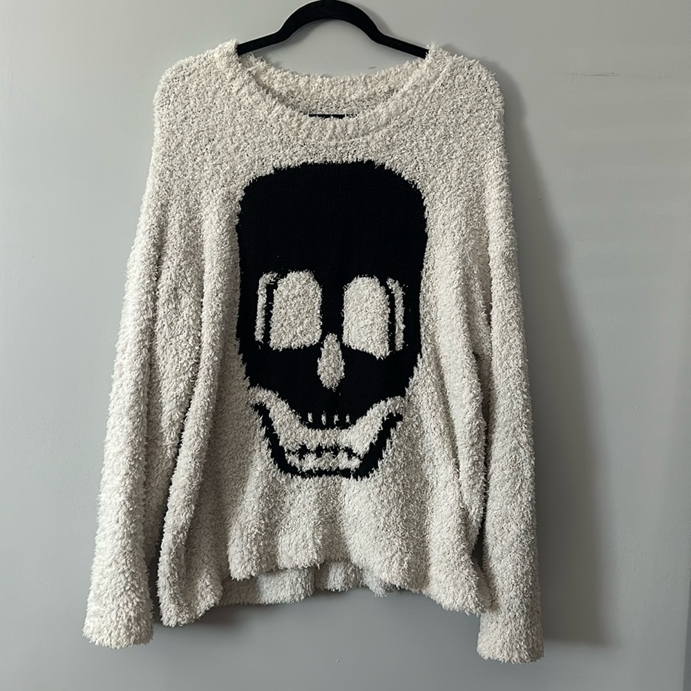 Ivory Skull Sweater